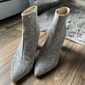 Betsy Johnson rhinestone booties